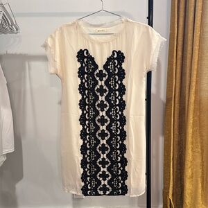 Miami Cream and Black Embellished Blouse